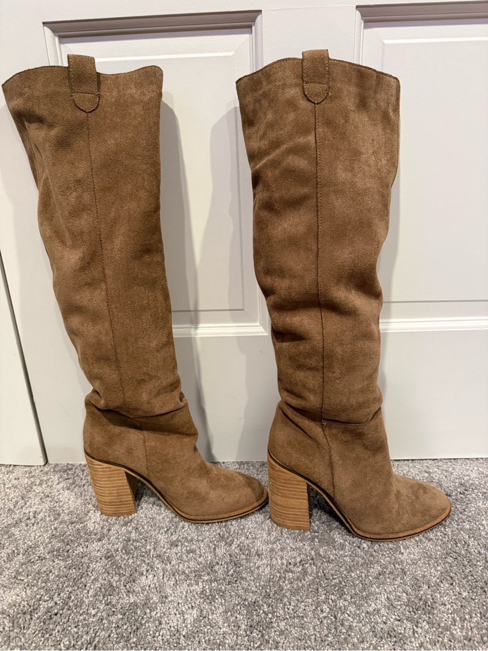 Mi.iM Over the Knee, Suede-Like Boots in Brown